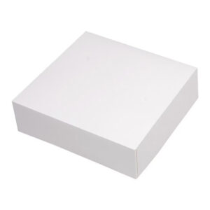 boîte pâtissière blanche en carton
