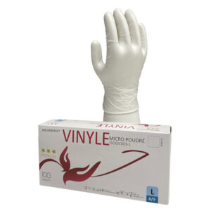 ent0020 gant vinyle non poudre boite de 100 gants