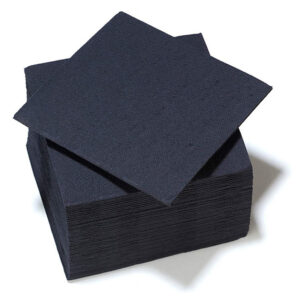 ent0036 serviette papier noire pur ouate micro pointe de 2 plis 40 x 40 cm carton de 1440 serviettes