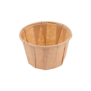 pot en papier kraft plissé