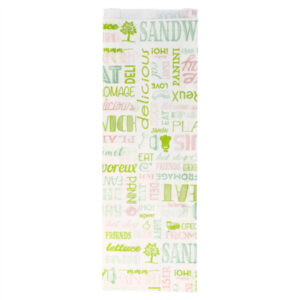 sac sandwich en papier kraft ingraissable avec impression "parole" 12 x 4,5 x h 35 cm carton de 500 sacs